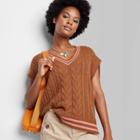 Women's Oversized Sweater Vest - Wild Fable Copper