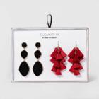 Sugarfix By Baublebar Party Perfect Earring Gift Set - Black/red, Women's, Size: Small, Red Black