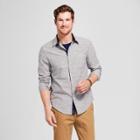 Men's Long Sleeve Cotton Slub Texture Button-down Shirt - Goodfellow & Co Jamestown Blue
