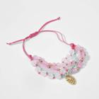 Girls' Adjustable Bracelet With Strawberry Charm - Cat & Jack Pink