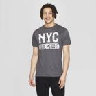 Men's Short Sleeve Crew Neck Nyc Made Me Do It Graphic T-shirt - Awake Gray