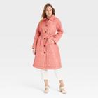Women's Button-front Overcoat - Who What Wear Pink