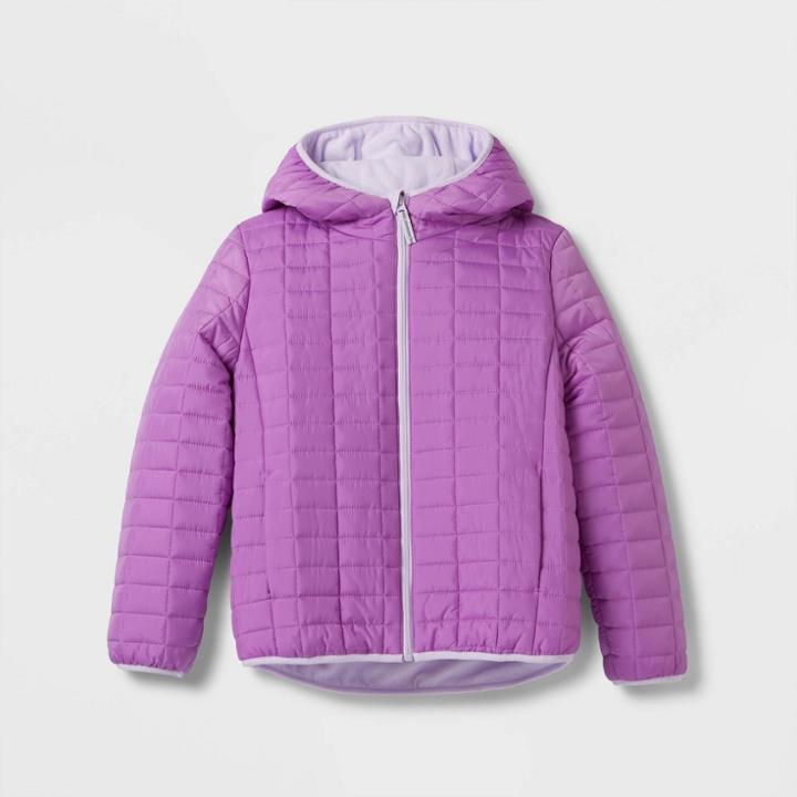 Kids' Puffer Jacket - Cat & Jack Purple
