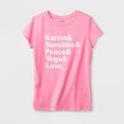 Girls' Short Sleeve Karma Graphic T-shirt - Cat & Jack Pink