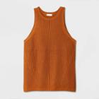 Women's Plus Size Sleeveless Sweater Tank - Ava & Viv Orange X, Women's