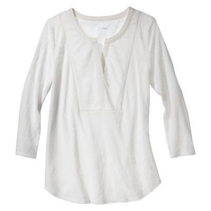 Merona Women's Knit Boho Top - Sour Cream -