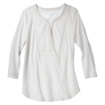 Merona Women's Knit Boho Top - Sour Cream -