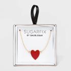 Sugarfix By Baublebar Delicate Heart Pendant Necklace - Red, Women's,