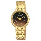 Ladies Pulsar With Swarovski Crystal Accents - Gold Tone - Ph8302