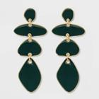 Target Epoxy Drop Earrings - A New Day Green/gold