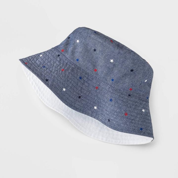 Kids' Americana Reversible Bucket Hat - Cat & Jack Blue