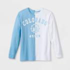 Kids' Oversized Long Sleeve Graphic T-shirt - Art Class Light Blue/white