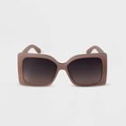 Women's Oversized Square Sunglasses - A New Day Beige