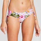 Women's Floral Print Tie Side Hipster Bikini Bottom - Mossimo Hibiscus Berry