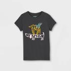 Girls' Dogs Graphic Short Sleeve T-shirt - Cat & Jack Charcoal Gray