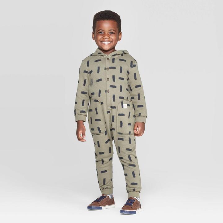 Toddler Boys' Jumpsuit With Hoodie - Art Class Green