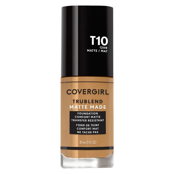 Covergirl Trublend Matte Made Foundation T10 Golden Amber -1.01 Fl Oz
