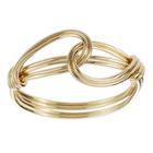 Women's Journee Collection Handcrafted Overlapping Knot Ring In Sterling Silver - Gold,