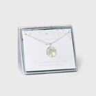 No Brand Silver Plated With Cubic Zirconia Cut Out Family Tree Necklace -