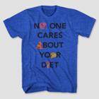 Mad Engine Men's Short Sleeve No One Cares T-shirt - Royal Heather