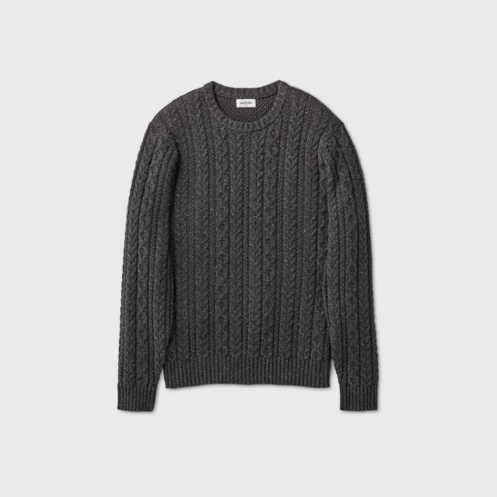 Men's Tall Regular Fit Pullover Sweater - Goodfellow & Co Dark Gray