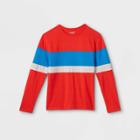 Boys' Colorblock Long Sleeve T-shirt - Cat & Jack Red/medium Blue