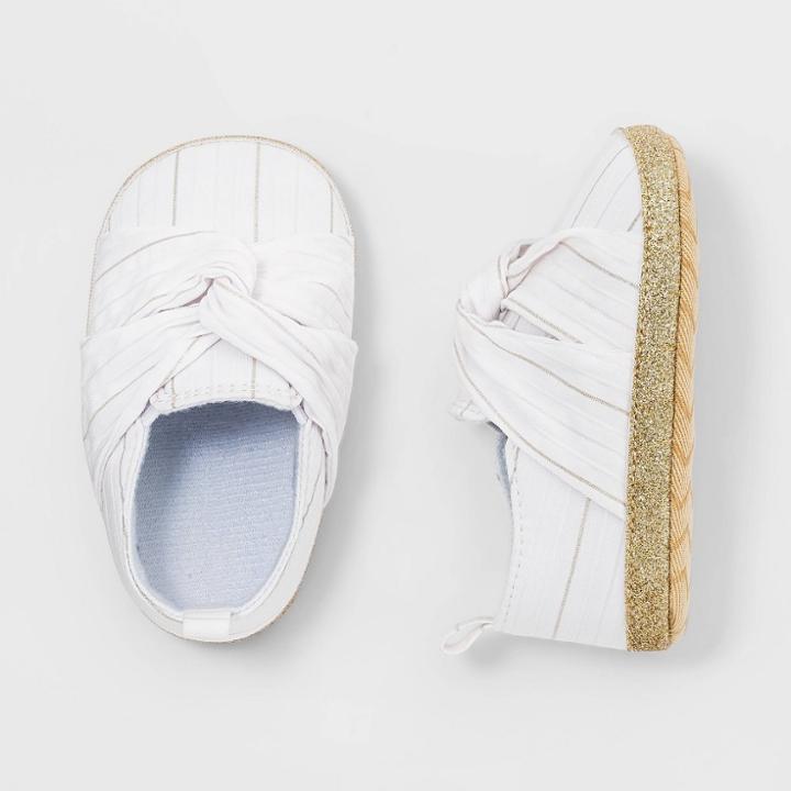 Baby Girls' Bow Slip On Shoes - Cat & Jack White
