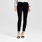 Women's Jeans High Rise Skinny Velveteen - Mossimo Black