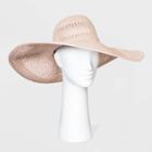 Women's Open Weave Floppy Hats - A New Day Blush One Size, Women's, Pink