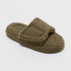 Boys' Ace Adjustable Slide Slippers - Cat & Jack Olive Green
