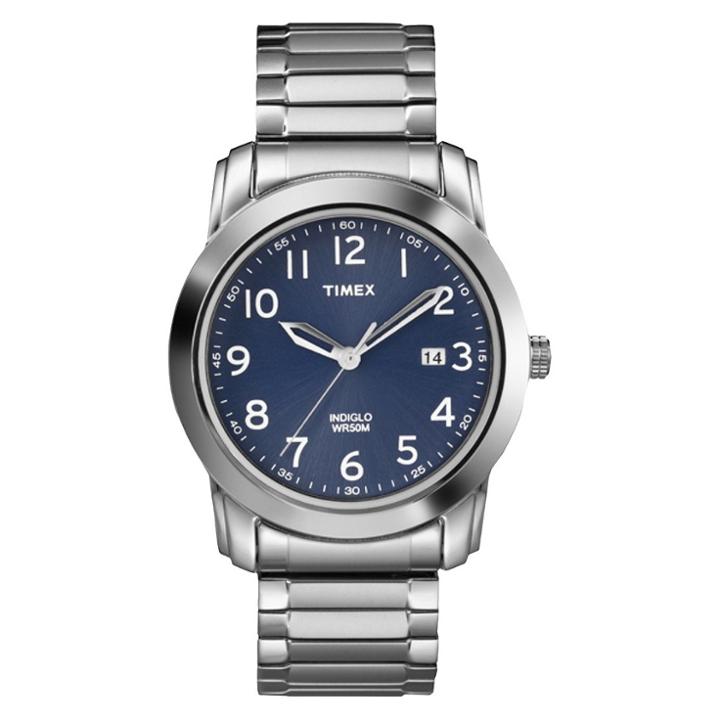 Men's Timex Expansion Band Watch - Silver/blue T2p132jt