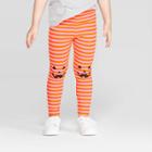 Toddler Girls' Striped Jack-o-lantern Leggings - Cat & Jack Orange/pink, Toddler Girl's,
