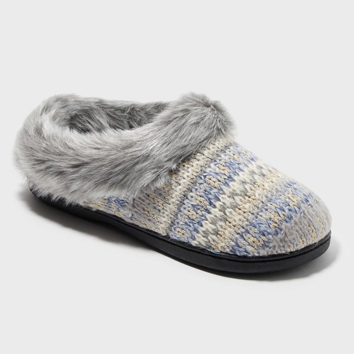 Women's Dearfoams Slide Slippers - Grey