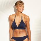 Women's Faux Wrap Halter Bikini Top - Kona Sol Navy (blue)