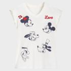 Women's Disney Mickey Mouse & Friends Fab 5 Flutter Short Sleeve T-shirt - Xs - Disney