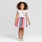 Petitetoddler Girls' Short Sleeve Unicorn Tulle Dress - Cat & Jack White 12m, Toddler Girl's