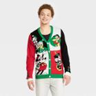 Men's Disney Mickey Mouse & Friends Cardigan Sweater - White/red/black