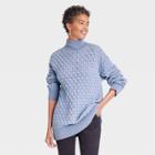 Women's Mock Turtleneck Sweater - Knox Rose Blue