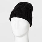 Men's Cable Nep Beanie - Goodfellow & Co Black One Size,