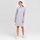 Women's Long Sleeve Crewneck Dress - Prologue Lilac Xs, Women's, Purple