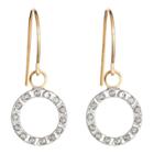 Distributed By Target Drop Sterling Silver Earrings With Diamond Accents Yellow, Women's,