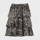 Women's Plus Size Animal Print Midi Skirt - Who What Wear White/black