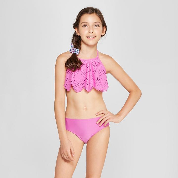 Girls' Tiers Of Joy Bikini Set - Cat & Jack Violet