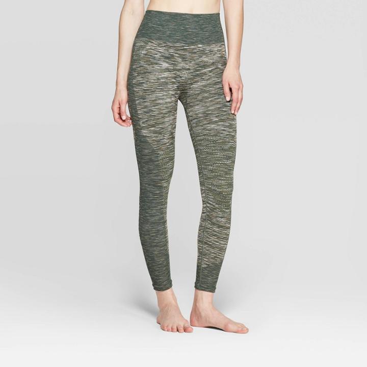 Women's High-waisted 3/4 Seamless Leggings - Joylab Jungle Green