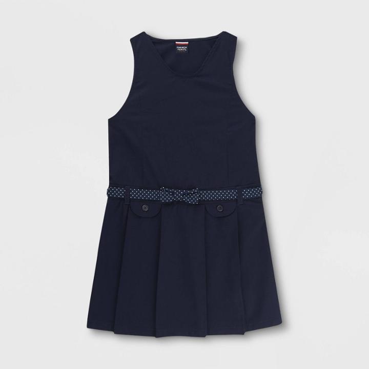 French Toast Girls' Belted Uniform Jumpers - Navy (blue)