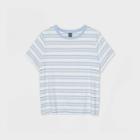 Women's Striped Short Sleeve T-shirt - Wild Fable Blue/white