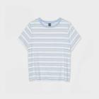 Women's Striped Short Sleeve T-shirt - Wild Fable Blue/white
