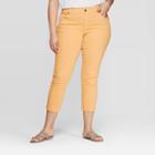 Women's Plus Size Skinny Crop Jeans - Universal Thread Yellow