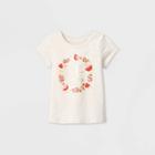 Toddler Girls' 'love Makes A Family' Short Sleeve T-shirt - Cat & Jack Cream