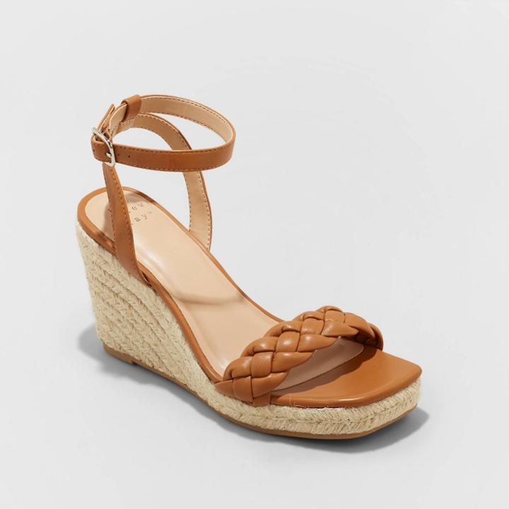 Women's Joyce Wedge Heels - A New Day Tan